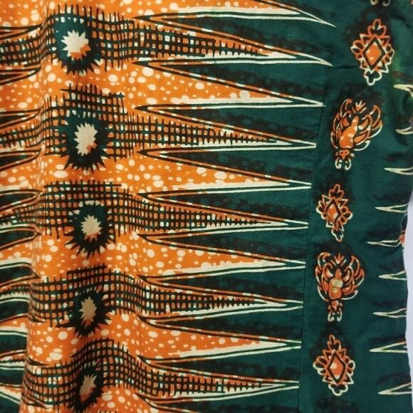 African Shirt Homemade Kenti Print Double Wax Block - Picture 4 of 6